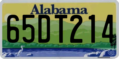 AL license plate 65DT214