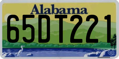 AL license plate 65DT221