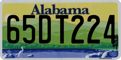 AL license plate 65DT224