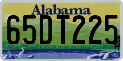 AL license plate 65DT225