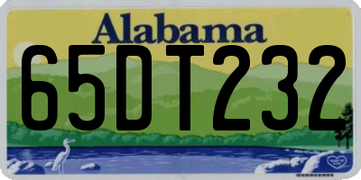 AL license plate 65DT232