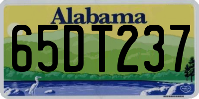 AL license plate 65DT237