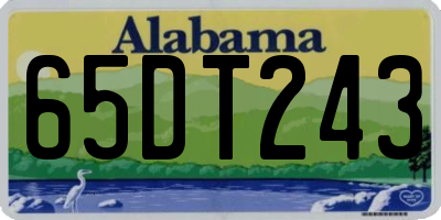 AL license plate 65DT243