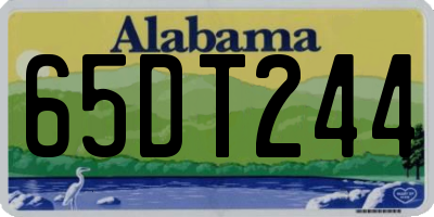 AL license plate 65DT244