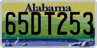 AL license plate 65DT253