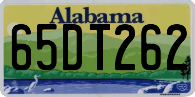 AL license plate 65DT262