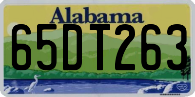 AL license plate 65DT263