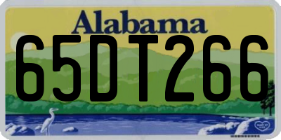 AL license plate 65DT266
