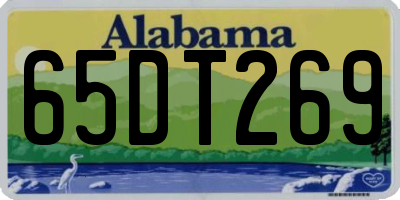 AL license plate 65DT269