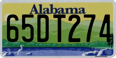 AL license plate 65DT274