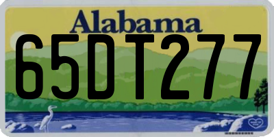 AL license plate 65DT277