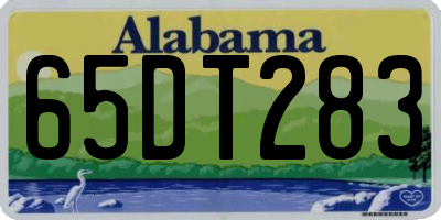 AL license plate 65DT283