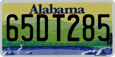 AL license plate 65DT285