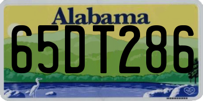 AL license plate 65DT286