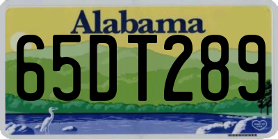 AL license plate 65DT289