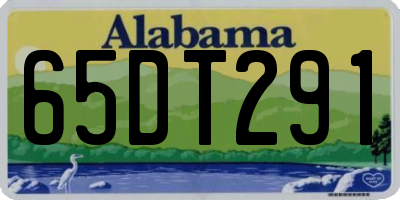 AL license plate 65DT291