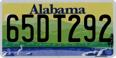 AL license plate 65DT292
