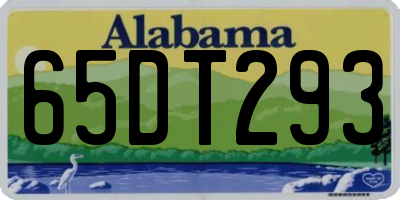 AL license plate 65DT293