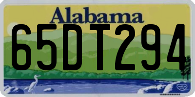 AL license plate 65DT294