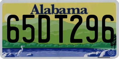 AL license plate 65DT296