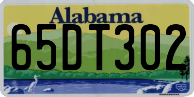 AL license plate 65DT302