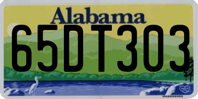 AL license plate 65DT303