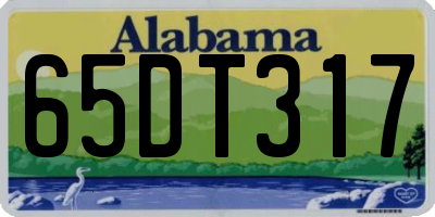 AL license plate 65DT317