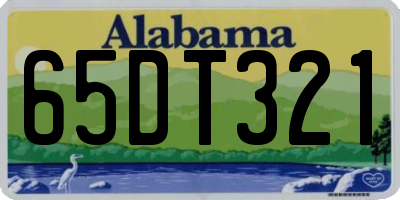 AL license plate 65DT321