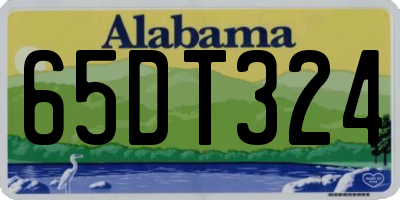 AL license plate 65DT324