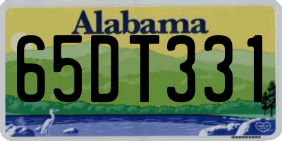 AL license plate 65DT331