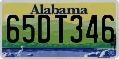 AL license plate 65DT346