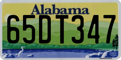 AL license plate 65DT347