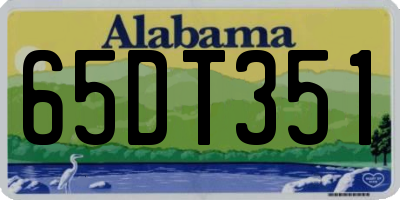 AL license plate 65DT351