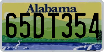 AL license plate 65DT354