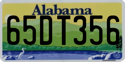 AL license plate 65DT356