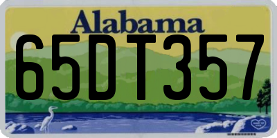 AL license plate 65DT357
