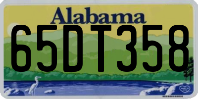 AL license plate 65DT358