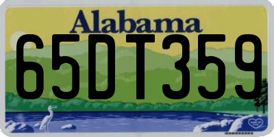 AL license plate 65DT359