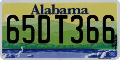 AL license plate 65DT366