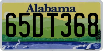 AL license plate 65DT368