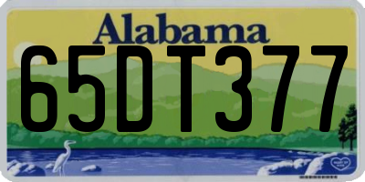 AL license plate 65DT377