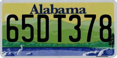 AL license plate 65DT378