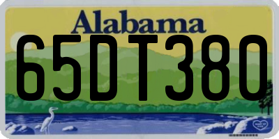 AL license plate 65DT380