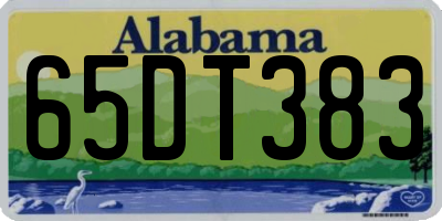 AL license plate 65DT383