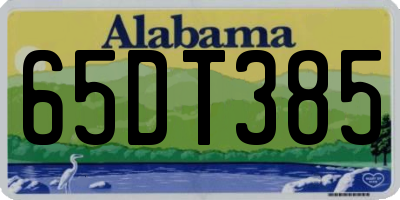 AL license plate 65DT385