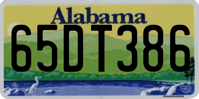 AL license plate 65DT386