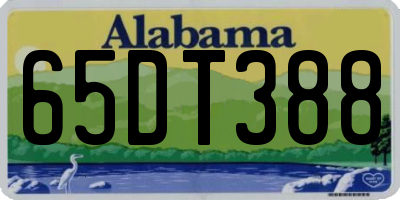 AL license plate 65DT388