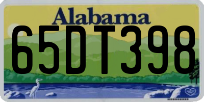 AL license plate 65DT398