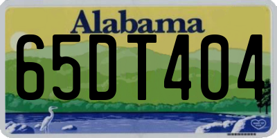 AL license plate 65DT404