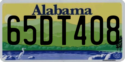 AL license plate 65DT408